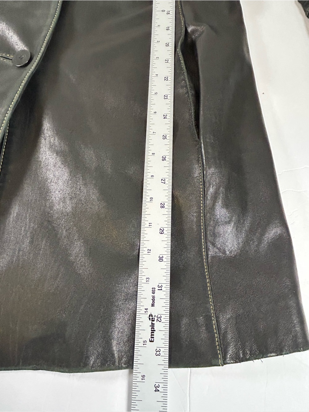Talbots Black Genuine Leather Button-Front Women's Coat - Picture 8 of 13